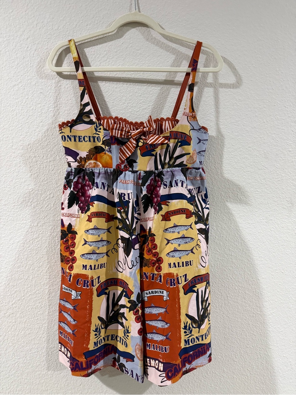 House of Harlow 1960 Fruit & Floral Printed Romper California Malibu Montecito